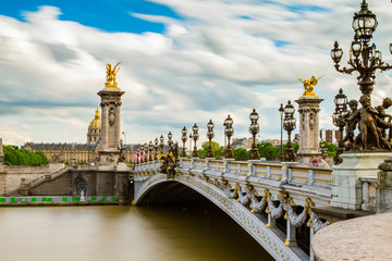 Pont Alexandre III, Seinebrücke in Paris, Frankreich