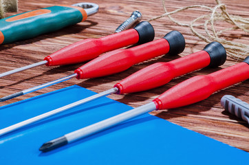 A set of working tools for doing household chores