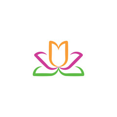 lotus flower logo icon symbol design element