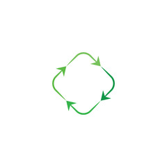 recycle green arrow eco element vector design