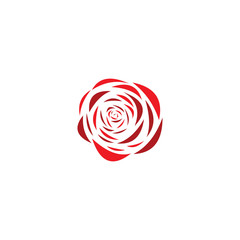 Fototapeta na wymiar rose flower logo vector illustration stylized icon design