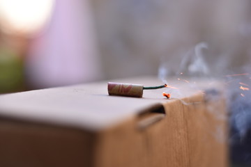 Firework near of explode, Close up