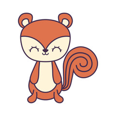 cute chipmunk animal icon