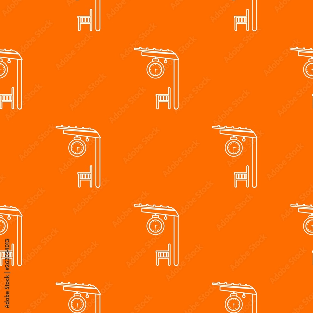 Poster platform railway pattern vector orange for any web design best
