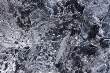 View macro ice in Iceland