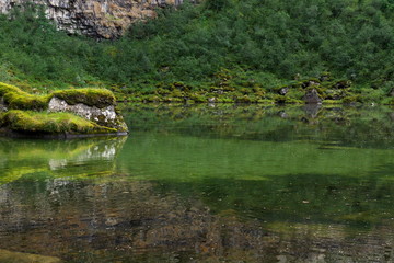 Fototapeta na wymiar View Canyon Asbyrgi in Iceland