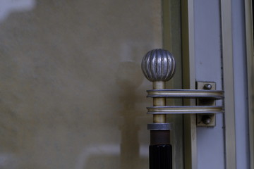 Knob of a door of a shop