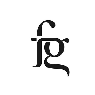 creative initial letter fg logo vector concept element
