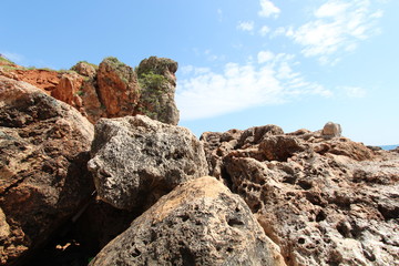 Fototapeta na wymiar Sea ​​stones background summer vacation trip