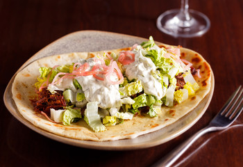 Open Face Gyro with Lamb