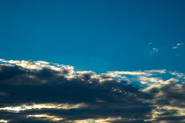 Fototapeta na wymiar sky with clouds sun light