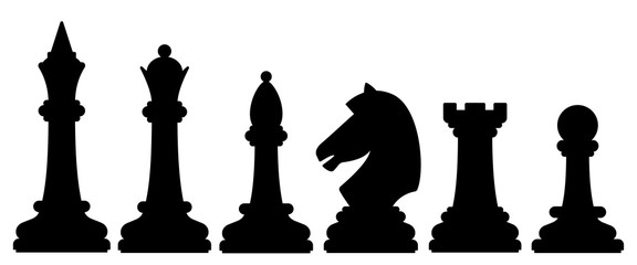 Chess silhouette set