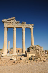 Turkey, Side city. Ancient Greek ruins