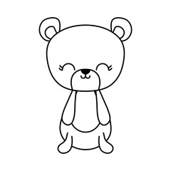 cute bear animal isolated icon