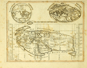 Fototapeta na wymiar Old and retro map. Engraving image