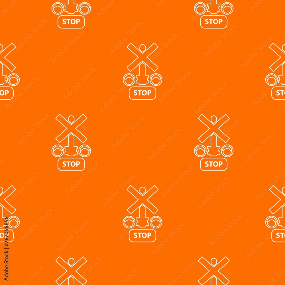 Aufkleber traffic light stop railway pattern vector orange for any web design best