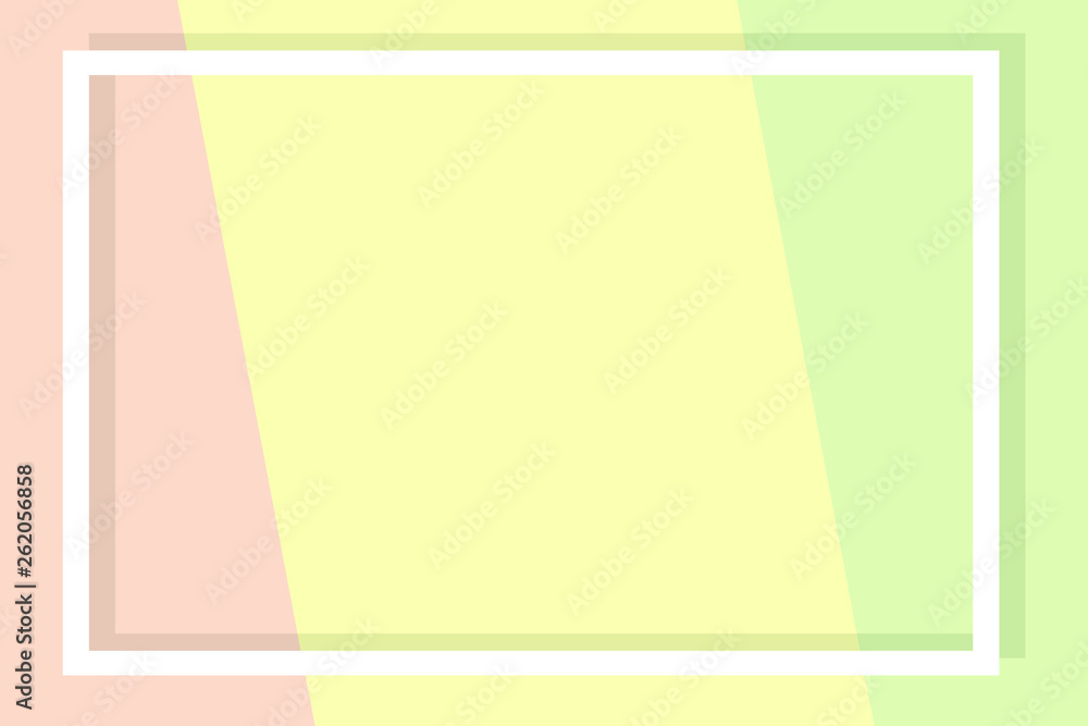 Poster empty frame on color pastel background. minimal concept, flat style. copy space for text, design you