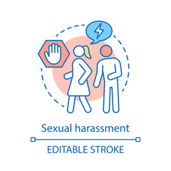 Sexual harassment concept icon
