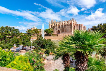 Fototapeta na wymiar Cathedral of Santa Maria of Palma (La Seu), Palma de Mallorca, Spain
