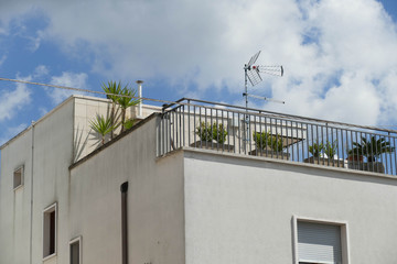 Modern white modular building