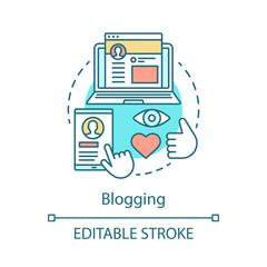 Obraz premium Blogging concept icon