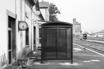 Abandoned train station near Caceres. Extremadura. Spain.