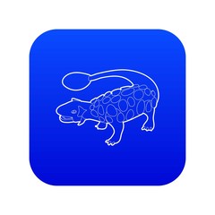 Scolosaurus icon blue vector isolated on white background