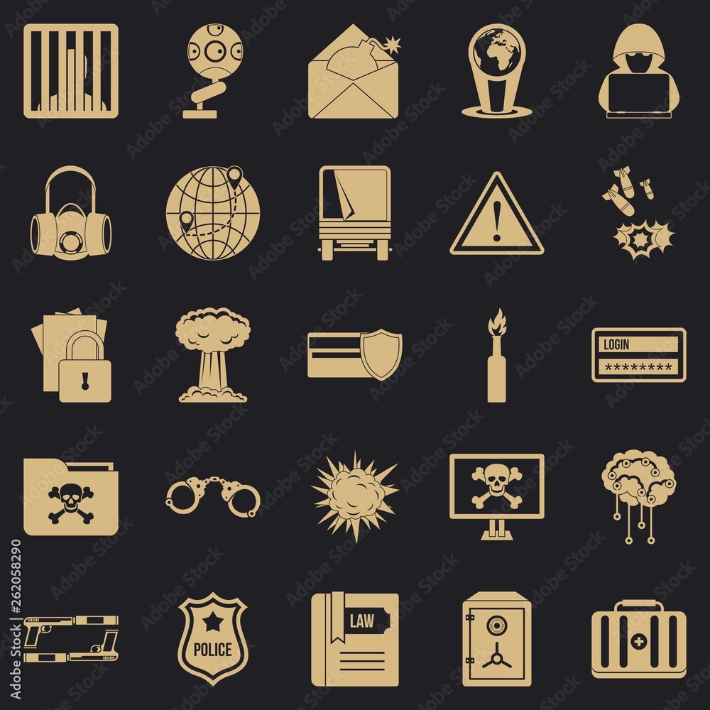 Aufkleber genius icons set. simple set of 25 genius vector icons for web for any design