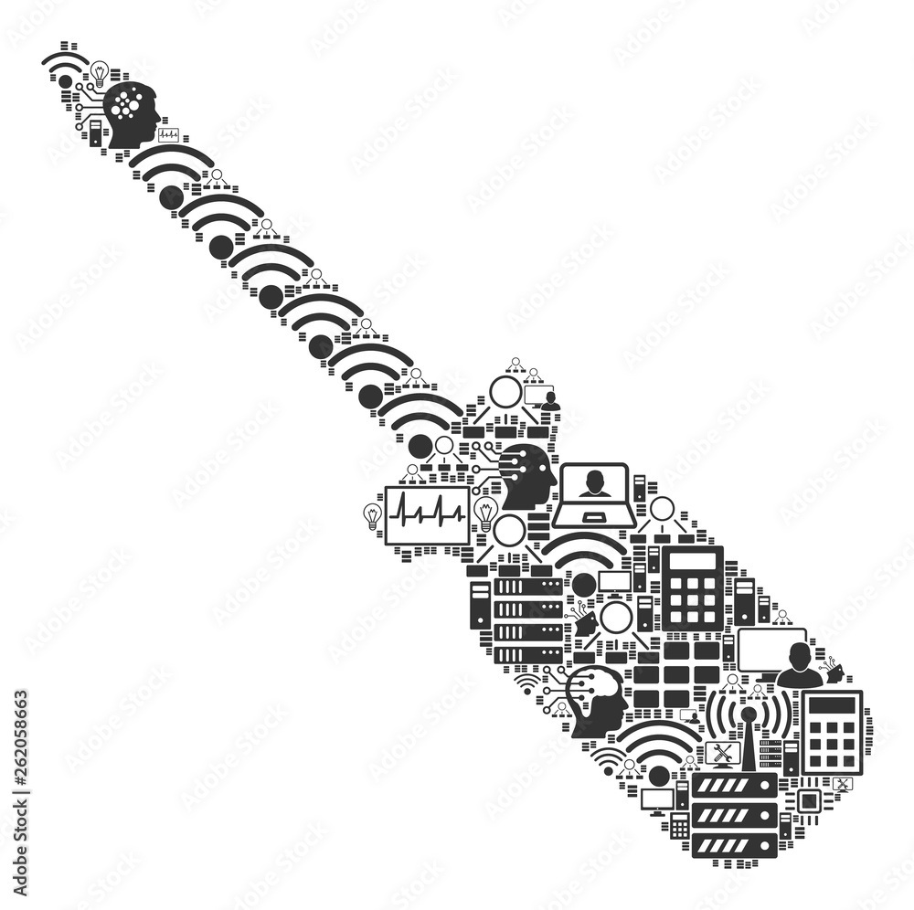 Poster screwdriver mosaic icon organized for bigdata and computing illustrations. vector screwdriver mosaic