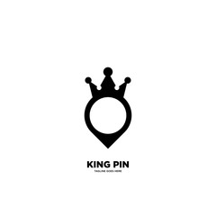 King Pin logo template, vector illustration - Vector