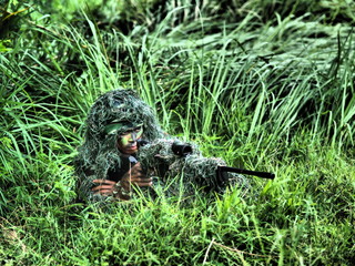 A sniper team in operation