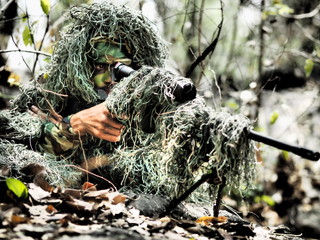 A sniper team in operation
