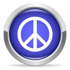 Pacific icon. Round bright blue button.