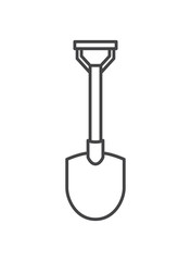 shovel tool isolated icon