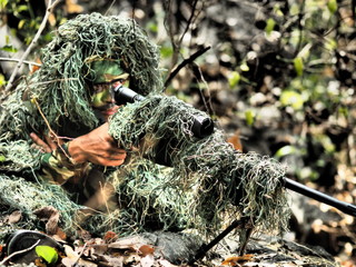 A sniper team in operation