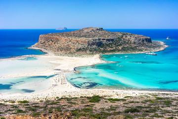 Balos lagoon on Crete island, Greece - obrazy, fototapety, plakaty