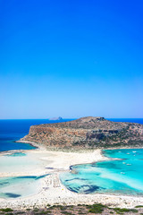 Fototapeta na wymiar Balos lagoon on Crete island, Greece