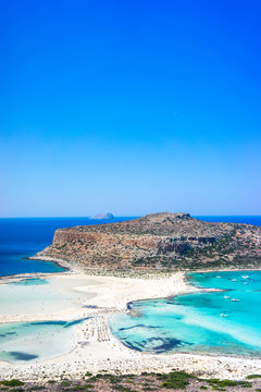 Balos lagoon on Crete island, Greece