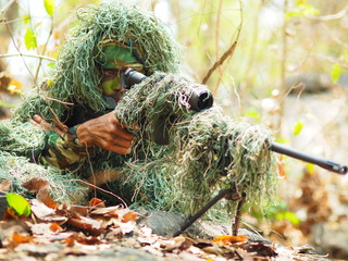 A sniper team in operation