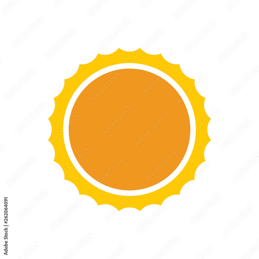 Poster sun icon on background for graphic and web design. simple vector sign. internet concept symbol for w