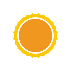 Sun icon on background for graphic and web design. Simple vector sign. Internet concept symbol for website button or mobile app.