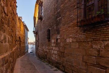 Narrow streets of the historical nucleus of Baeza
