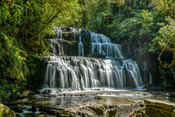 Fototapeta na wymiar Purakaunui Falls New Zealand