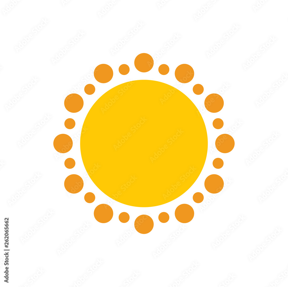 Poster sun icon on background for graphic and web design. simple vector sign. internet concept symbol for w