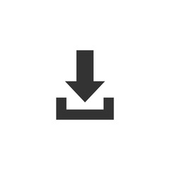 Download icon in simple design. Vector illustration