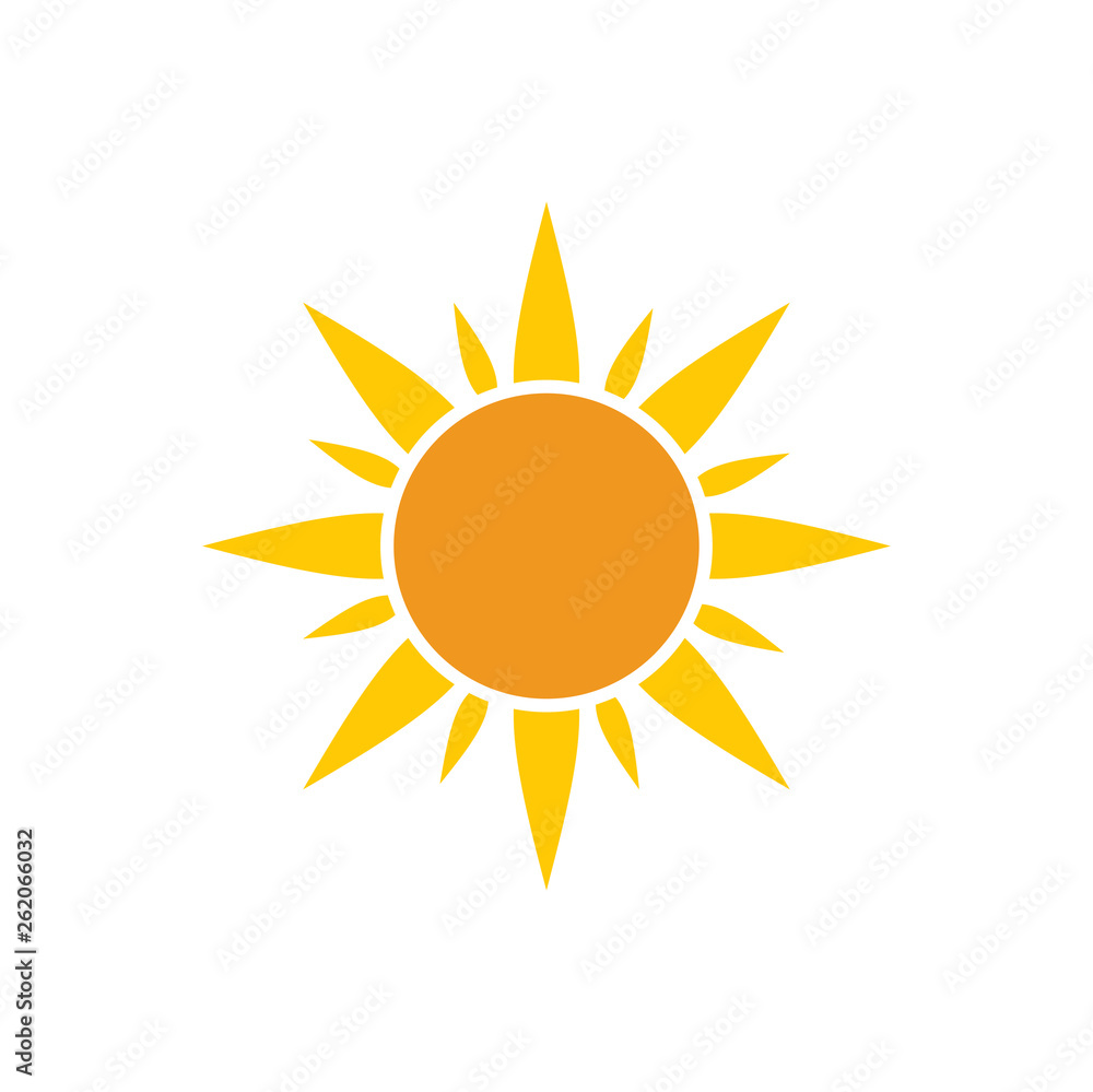Poster sun icon on background for graphic and web design. simple vector sign. internet concept symbol for w