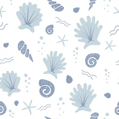 Gordijnen Onderwater leven vector patroon © Aleksandra