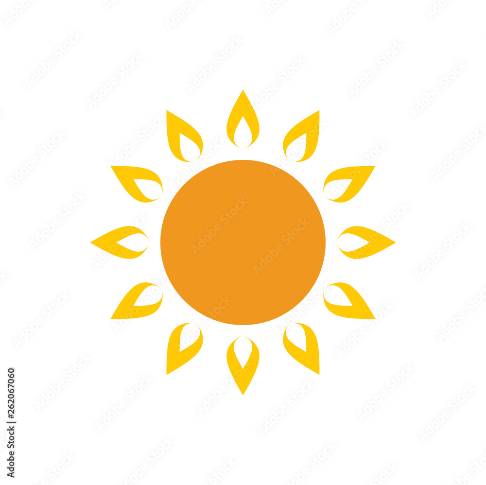 Poster sun icon on background for graphic and web design. simple vector sign. internet concept symbol for w