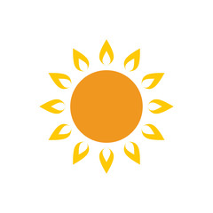 Sun icon on background for graphic and web design. Simple vector sign. Internet concept symbol for website button or mobile app.