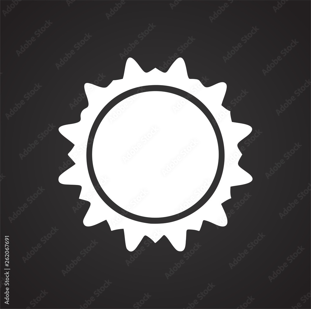 Poster sun icon on background for graphic and web design. simple vector sign. internet concept symbol for w